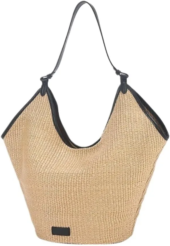 Handbag Handbag Straw Woven Bag Women 2024 New French Niche Designer Shoulder Bag Crossbody Straw Bags Handbag(Small)