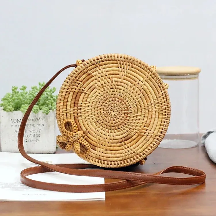 Handmade Rattan Straw Shoulder Bags for Summer