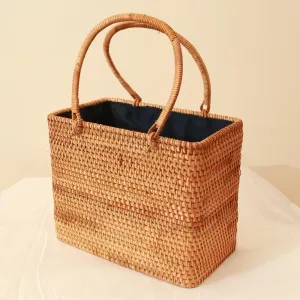 Handmade Rattan Straw Shoulder Bags for Summer