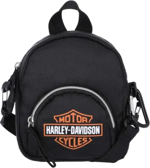 Harley-Davidson Women's Bar & Shield Logo Covertible Mini Backpack, Black