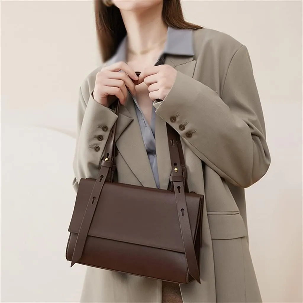 HBJWOV Sigle Shoulder Bag Ladies Spring Popular This Year Tote Cross Body Bag Deep Coffee Color Atmosphere