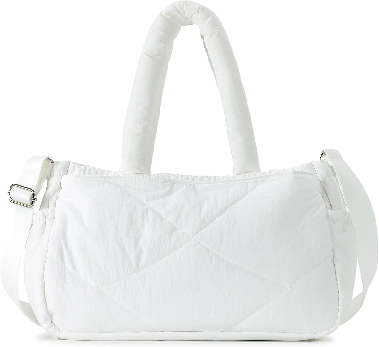 Herald Puffer Tote Bag for Women, Quilted Large Crossbody Shoulder Purse Handbag with Laptop Compartment & Multi Pocket