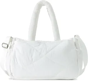 Herald Puffer Tote Bag for Women, Quilted Large Crossbody Shoulder Purse Handbag with Laptop Compartment & Multi Pocket