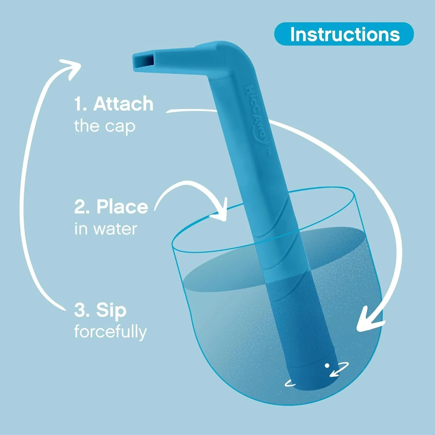 HICCAWAY Hiccup Straw - Stops Hiccups Naturally & Fast - As Seen On Shark Tank - Clinically Proven Relief for All Ages, Children & Adults - Safe, Lightweight, & Reusable (Purple) 1 Pack