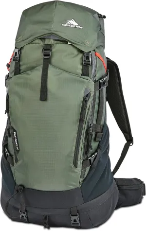 High Sierra Pathway 2.0 Backpack with Hydration Storage Sleeve, for Hiking, Biking, Camping, Traveling, Forest Green/Black, 60L