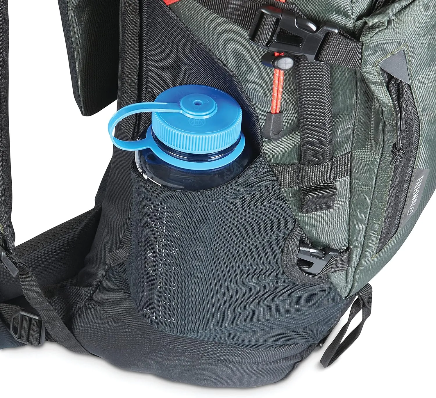 High Sierra Pathway 2.0 Backpack with Hydration Storage Sleeve, for Hiking, Biking, Camping, Traveling, Forest Green/Black, 60L