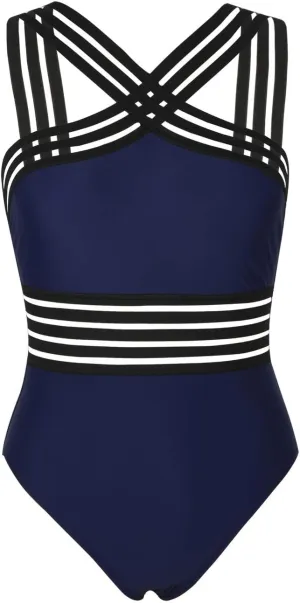 Hilor Women's One Piece Swimsuits Slimming High Waisted Bathing Suits Front Crossover Swimwear Monokinis