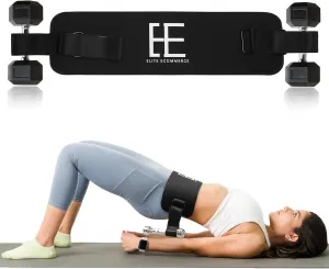 Hip Thrust Belt Exercise - Heavy Duty Exercise Belt for Weights, Dumbbells, Kettlebells, and Plates - Supports Up to 400 lbs. - Adjustable, Comfortable, and Durable Fitness Equipment