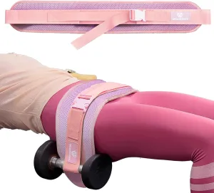 Hip Thrust Belt, Fully Upgraded Hip Thrust Belt for Dumbbells, More Comfortable Hip Thrust Belt, Home Gym Hip Thrust Belt with Wider and Longer Anti-Slip Pads.