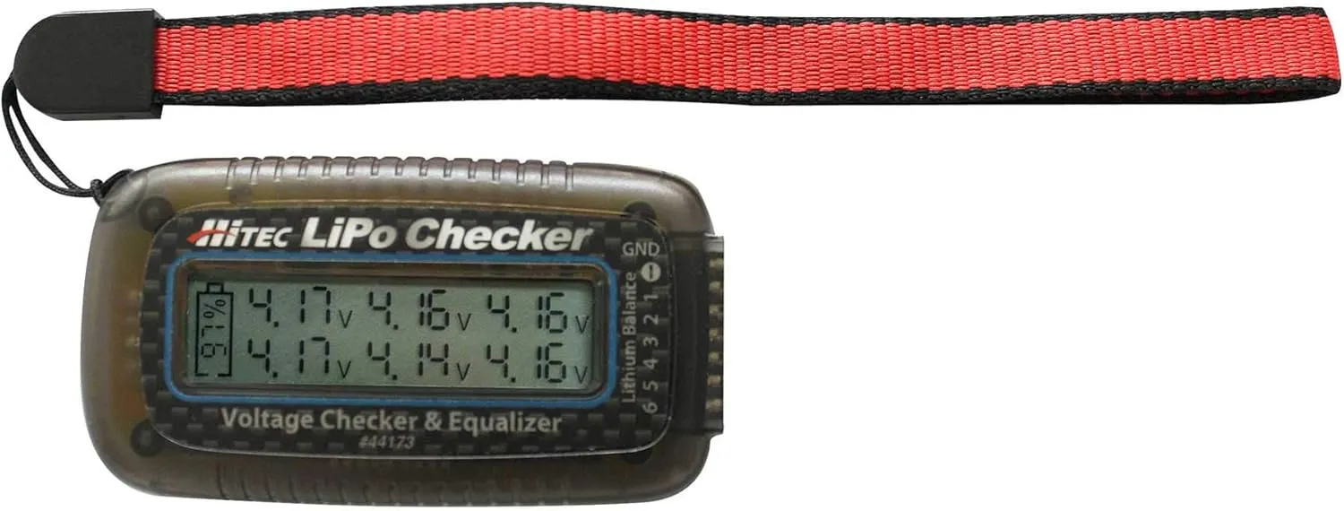 Hitec RCD 44173 LiPo Battery Checker with Built In Balancer
