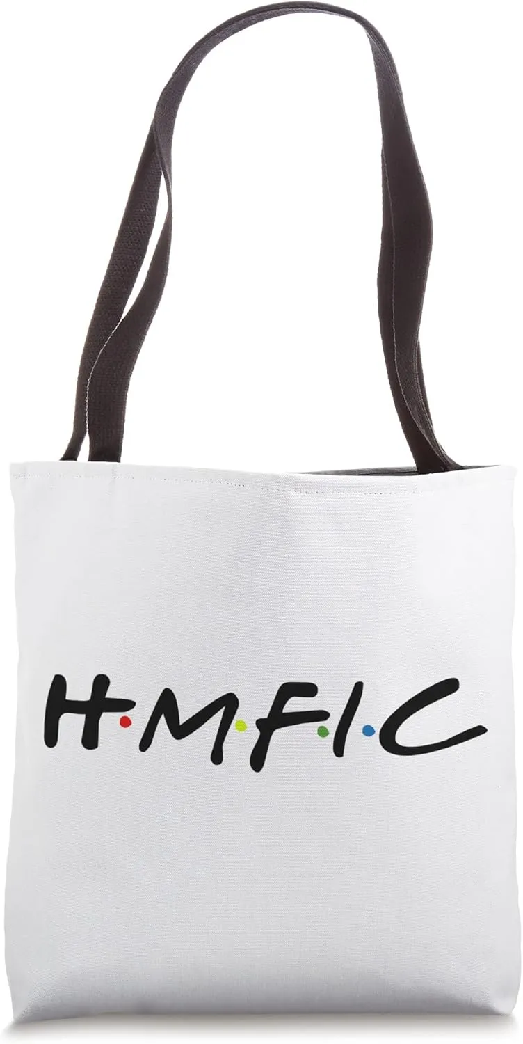 HMFIC with Colorful Dots Between Each Letter Boss in Charge Tote Bag