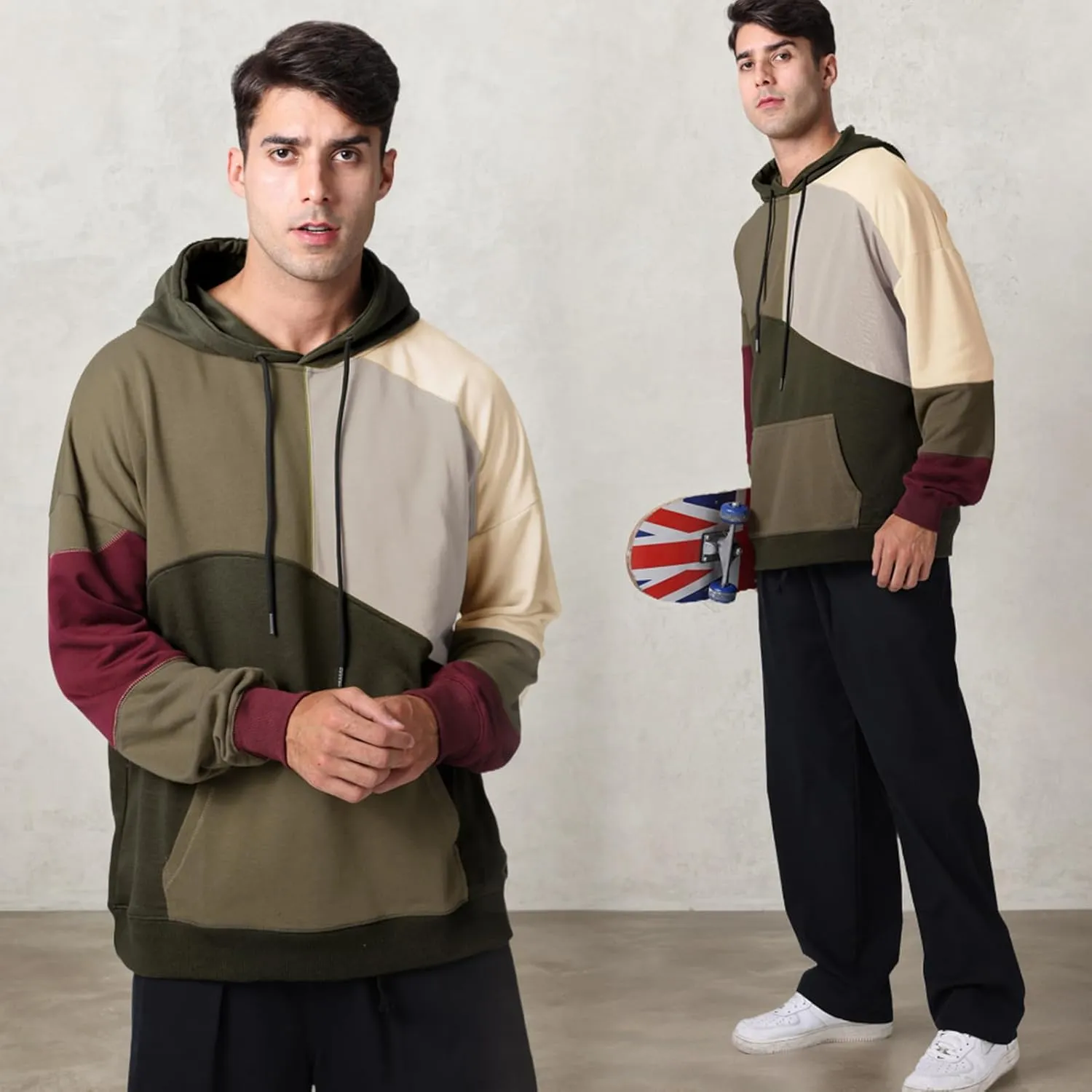 Hoodies for Men & Woman Pullover, Mens Fashion Hip-Hop Hooded Sweatshirt Casual Long Sleeve