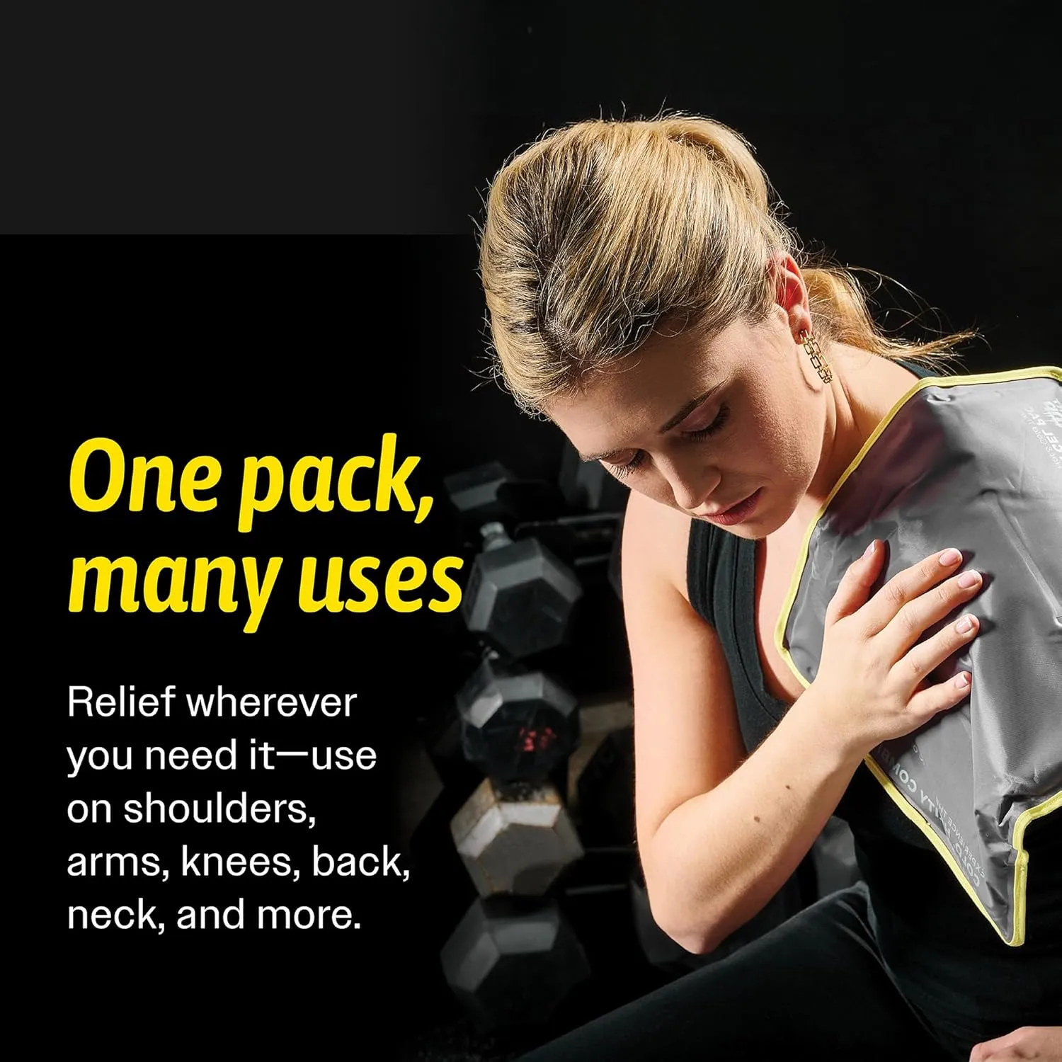 Hot & Cold Reusable Gel Packs (Large, 1 Pack) Flexible Soft Compress - Ice & Heat Therapy for Injuries, Back, Shoulder, Hip, Knee, Joint Pain, Swelling, Bruises, Post Surgery - Sport Temp