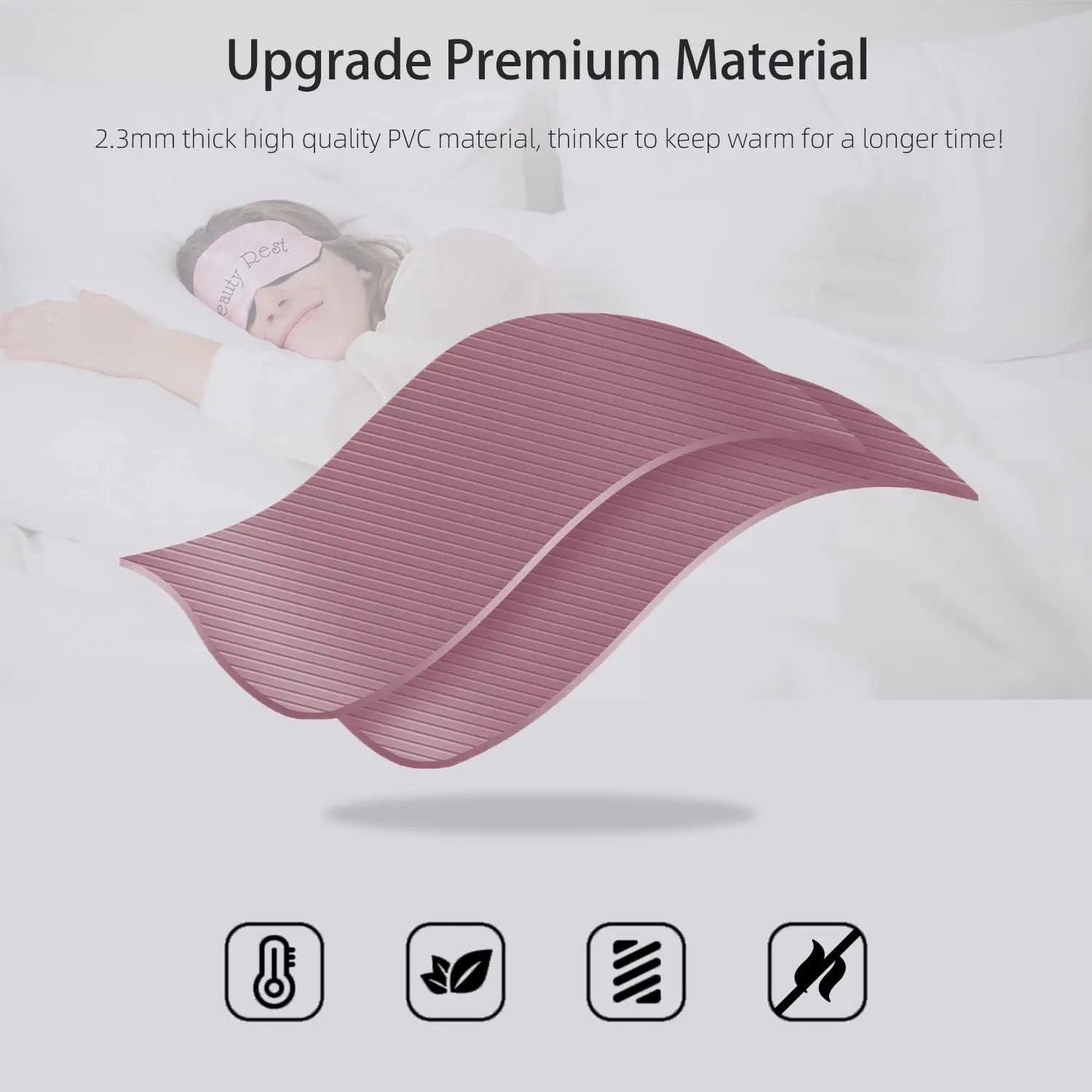 Hot Water Bottle with Classic Striped Cover, 2L Hot Water Bag for Menstrual Cramps, Neck and Shoulder Pain Relief, Hot and Cold Therapies, Hand Feet Warmer