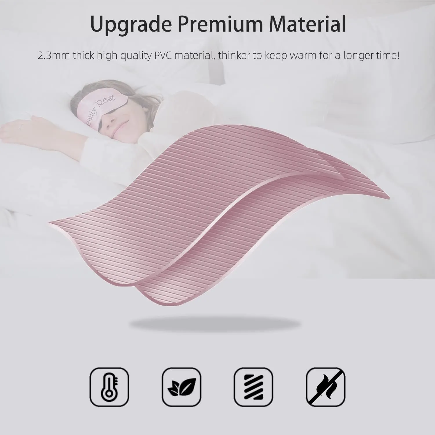 Hot Water Bottle with Classic Striped Cover, 2L Hot Water Bag for Menstrual Cramps, Neck and Shoulder Pain Relief, Hot and Cold Therapies, Hand Feet Warmer