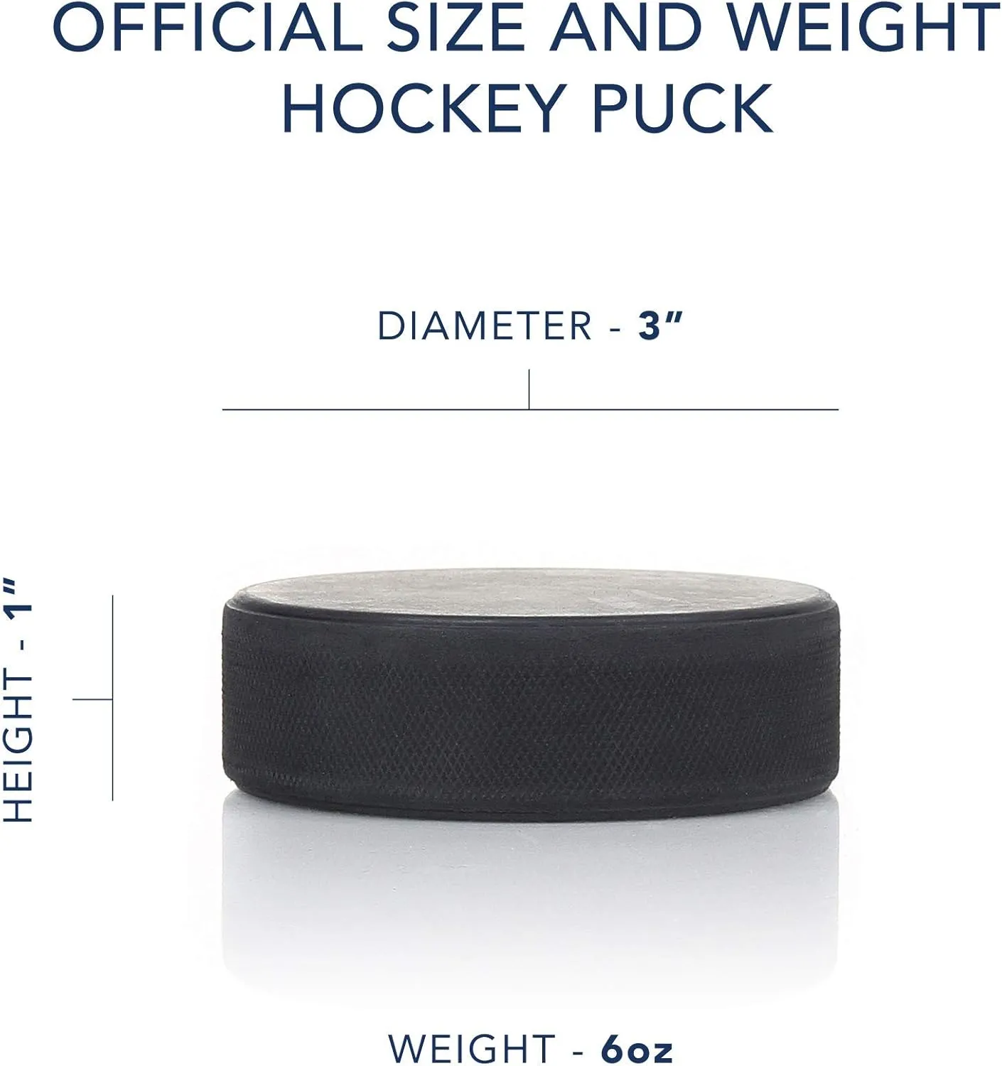 Howies Ice Hockey Pucks Bulk – Official 6oz Black Game Puck for Practice, Training, Pond Hockey & Competitive Play – Multi-Use Durable Professional Grade Rubber – Ideal for Teams & Players