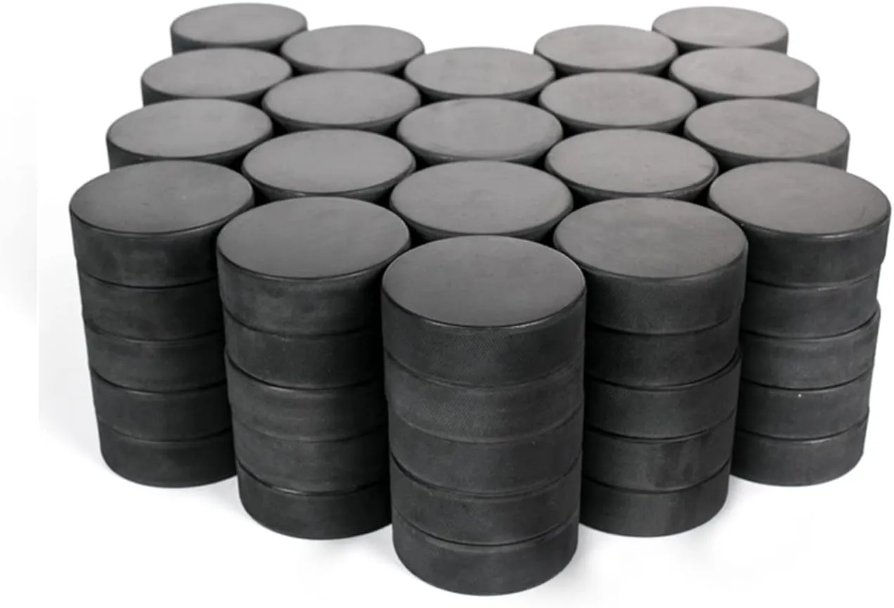 Howies Ice Hockey Pucks Bulk – Official 6oz Black Game Puck for Practice, Training, Pond Hockey & Competitive Play – Multi-Use Durable Professional Grade Rubber – Ideal for Teams & Players