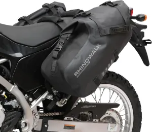 HUNTVP Motorcycle Waterproof Saddlebags - Universal Storage Tool Bag for Motorbike 18L (2 * 9L) 1 Pair (Black-M)