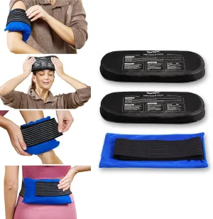 Ice Packs for Injuries Reusable Hot and Cold Therapy Pack C Section Recovery for Shoulder Back Knee Ice Packs and After Surgery 2pcs with Strap