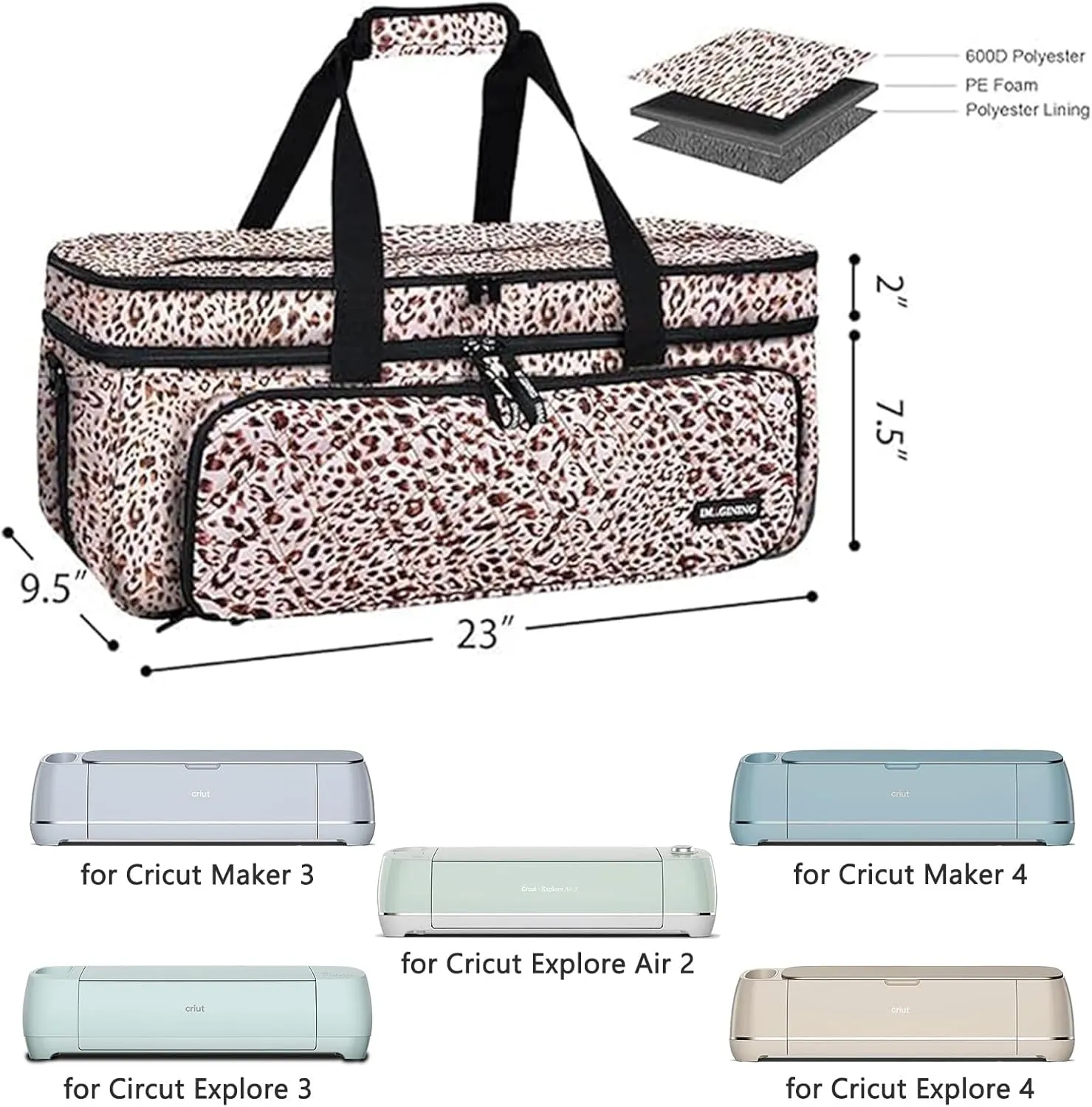 IMAGINING Cushion Carrying Case Bag Compatible with Cricut Maker/Maker 3, Cricut Explore Air 2/Explore 3, Cricut Organizer for Cricut Accessories