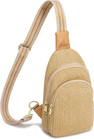 INICAT Summer Straw Bag Small Sling Beach Bag Crossbody Bags for Women