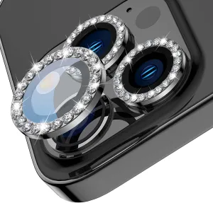 iPhone 14 Series Diamond Camera Lens Protector for Apple  | HD Clear Real Glass Protection   Metal Alloy Full Fit Lens Ring Cover