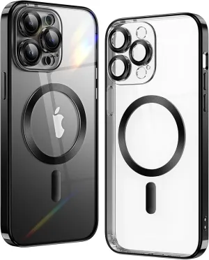 iPhone 16 black Electro MagSafe Case With Camera Glass Protection