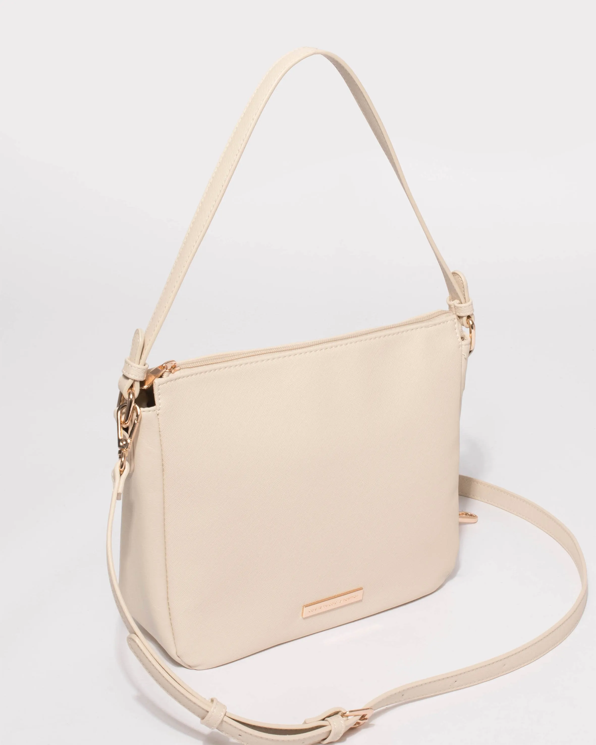 Ivory Lucy Shoulder Strap Tote Bag