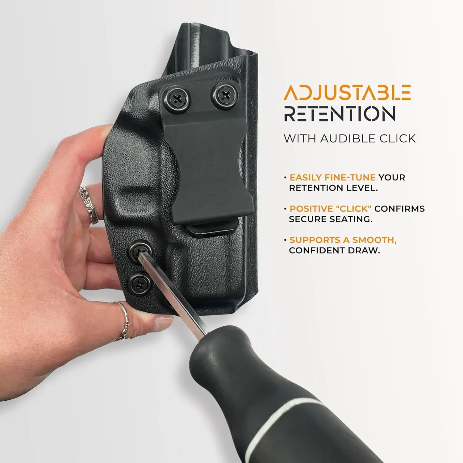 IWB Max Cover Holster Fits CZ P-07 Inside Waistband Kydex Gun Holster American Made Durable Lightweight Carry Gear