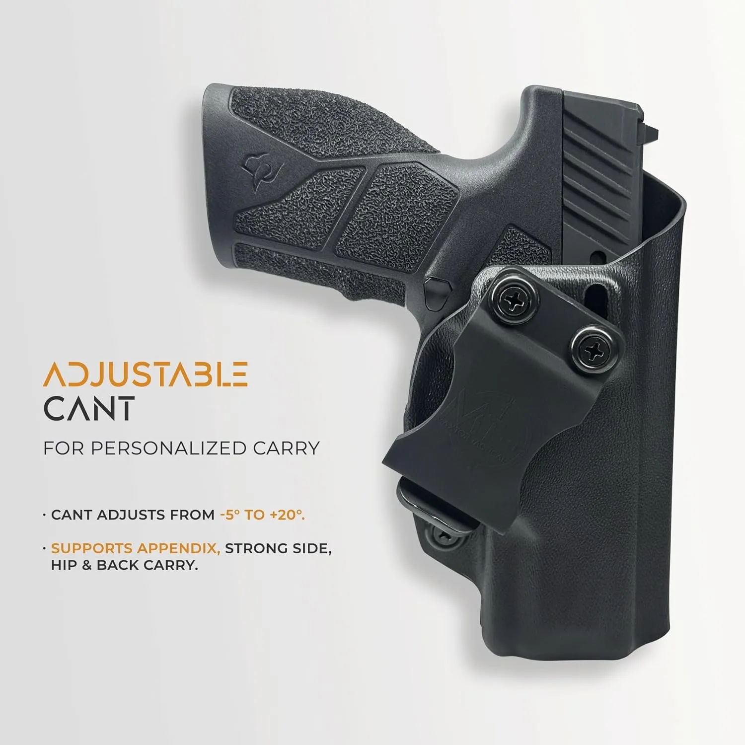 IWB Max Cover Holster Fits CZ P-07 Inside Waistband Kydex Gun Holster American Made Durable Lightweight Carry Gear