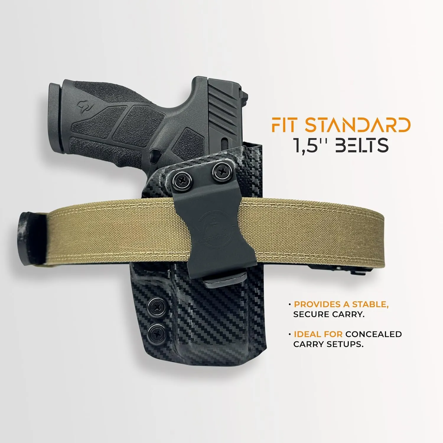 IWB Max Cover Holster Fits CZ P-07 Inside Waistband Kydex Gun Holster American Made Durable Lightweight Carry Gear
