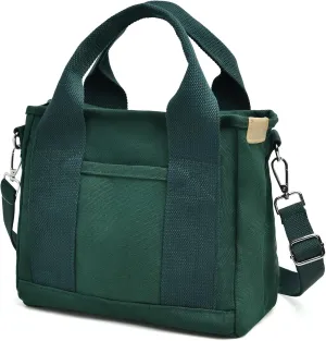 IwIeIaIrI Canvas Tote Bag for Women with Multi Pockets,Trendy Shoulder Handbag with Compartments for shopping,Work,Beach