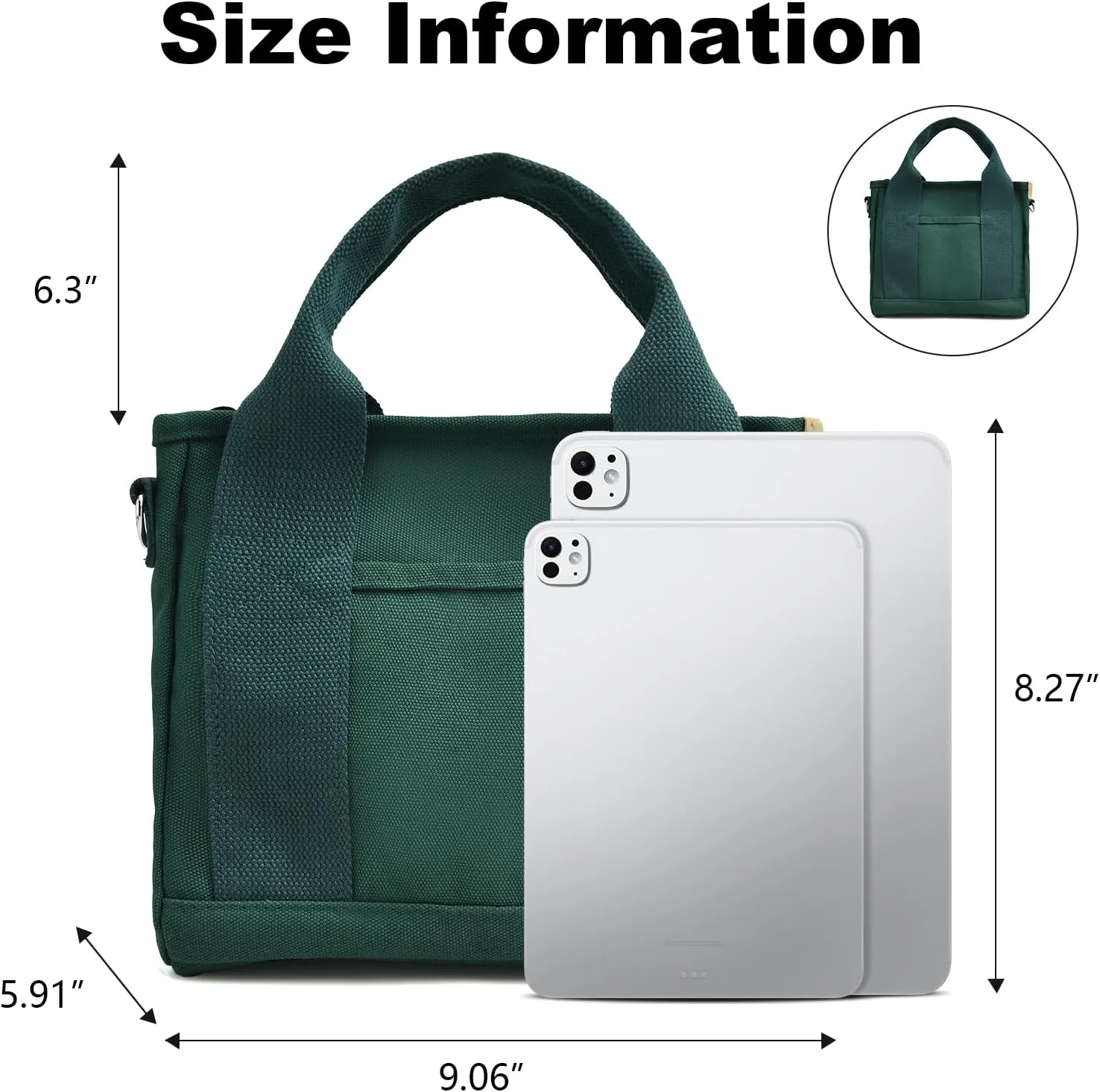 IwIeIaIrI Canvas Tote Bag for Women with Multi Pockets,Trendy Shoulder Handbag with Compartments for shopping,Work,Beach
