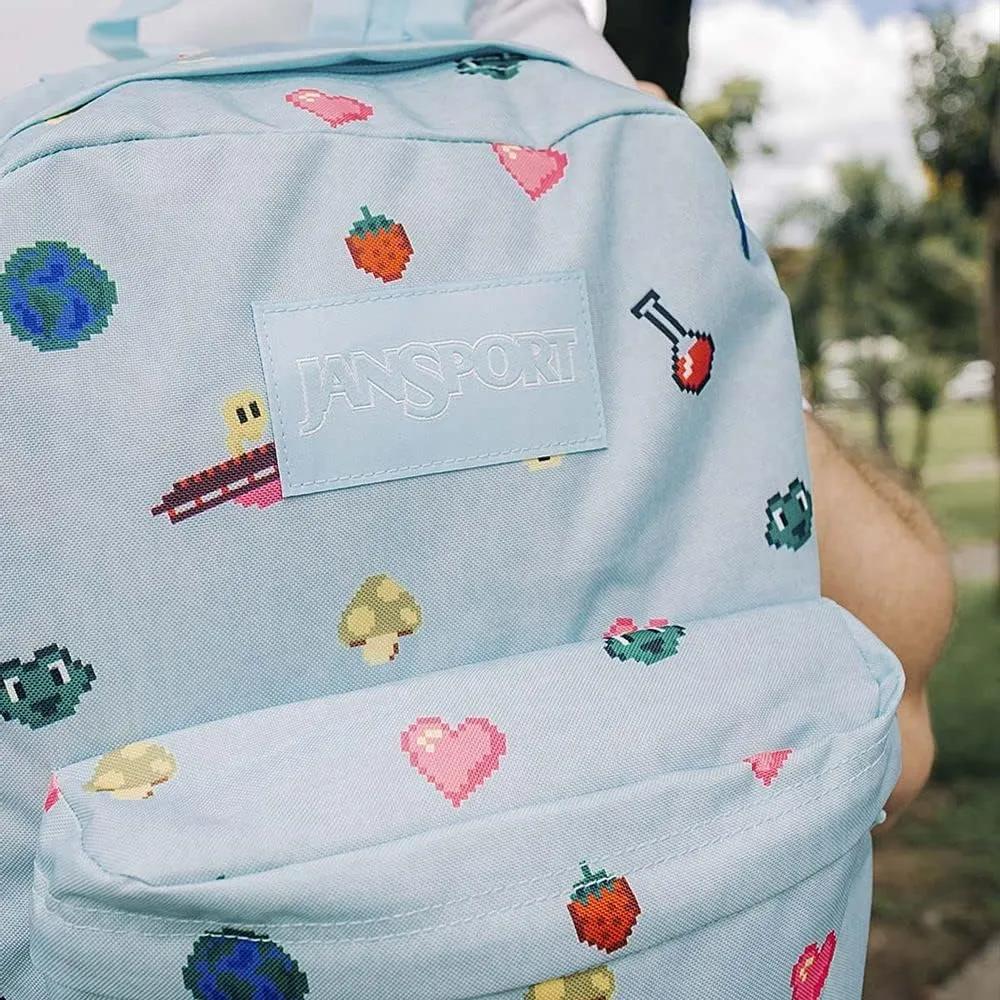 JanSport Superbreak Backpack - Durable, Lightweight Premium Backpack, Pixel Party