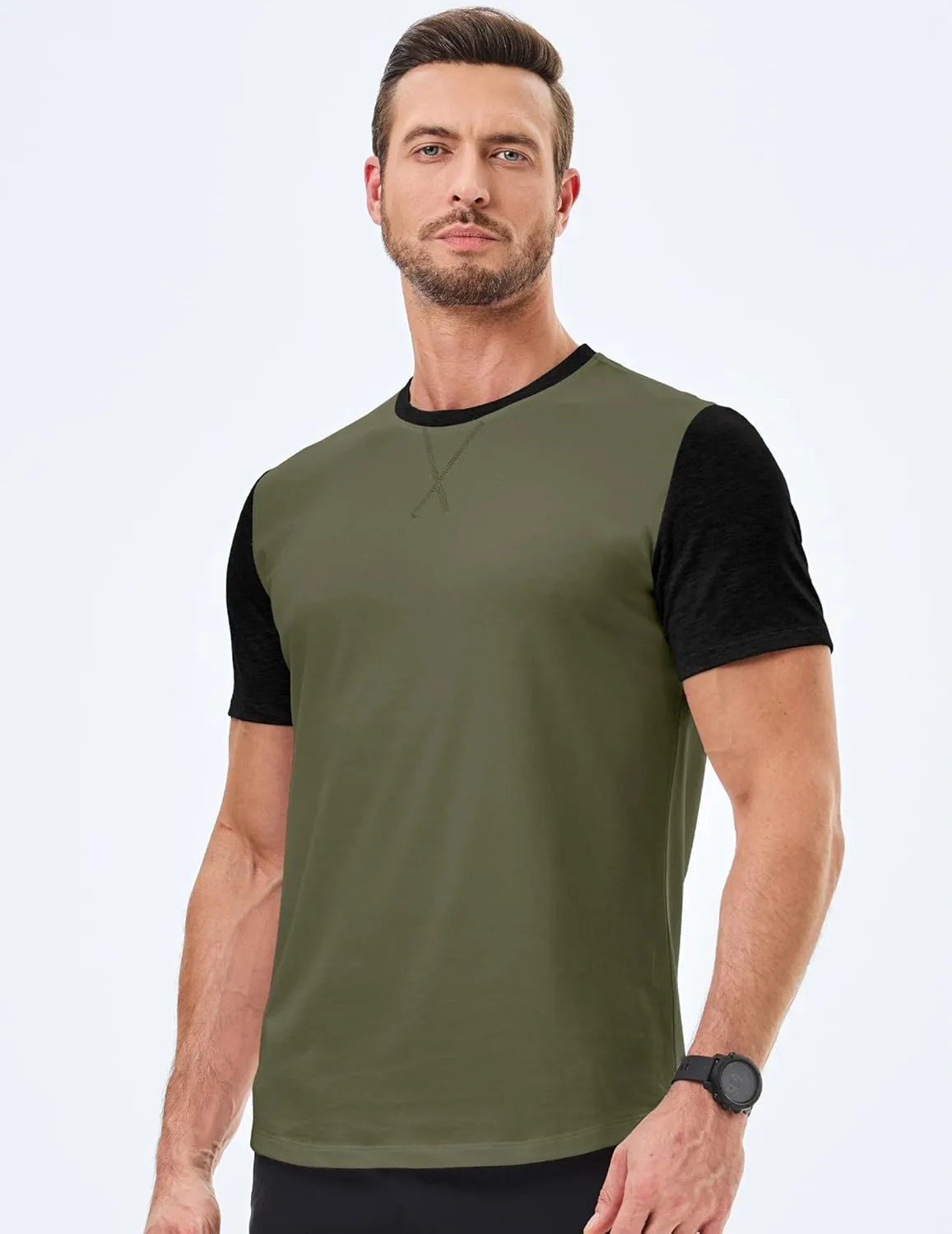 JMIERR Mens 3 Pack Cotton Hipster Hip Hop Longline Crewneck T-Shirt