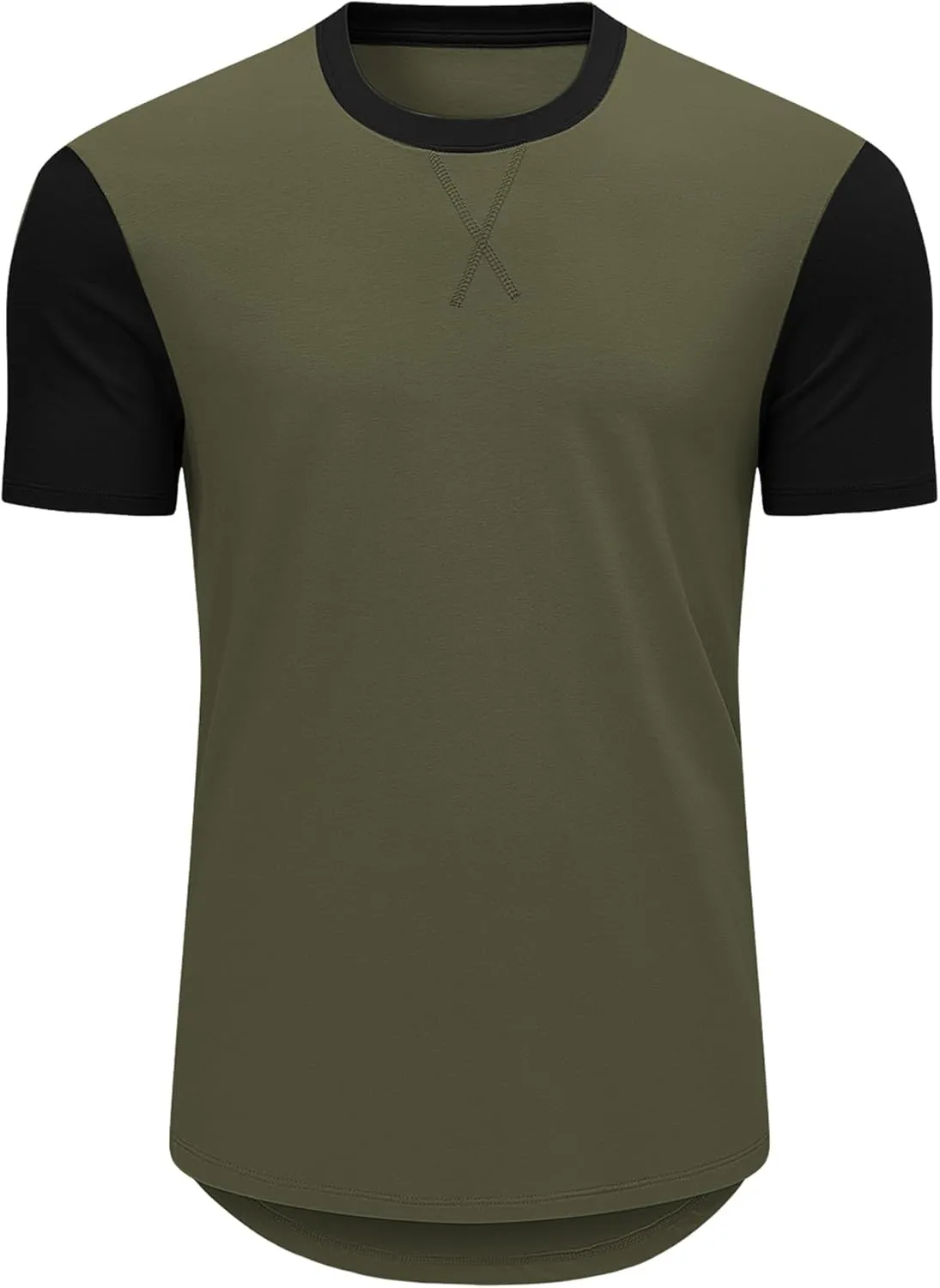 JMIERR Mens 3 Pack Cotton Hipster Hip Hop Longline Crewneck T-Shirt