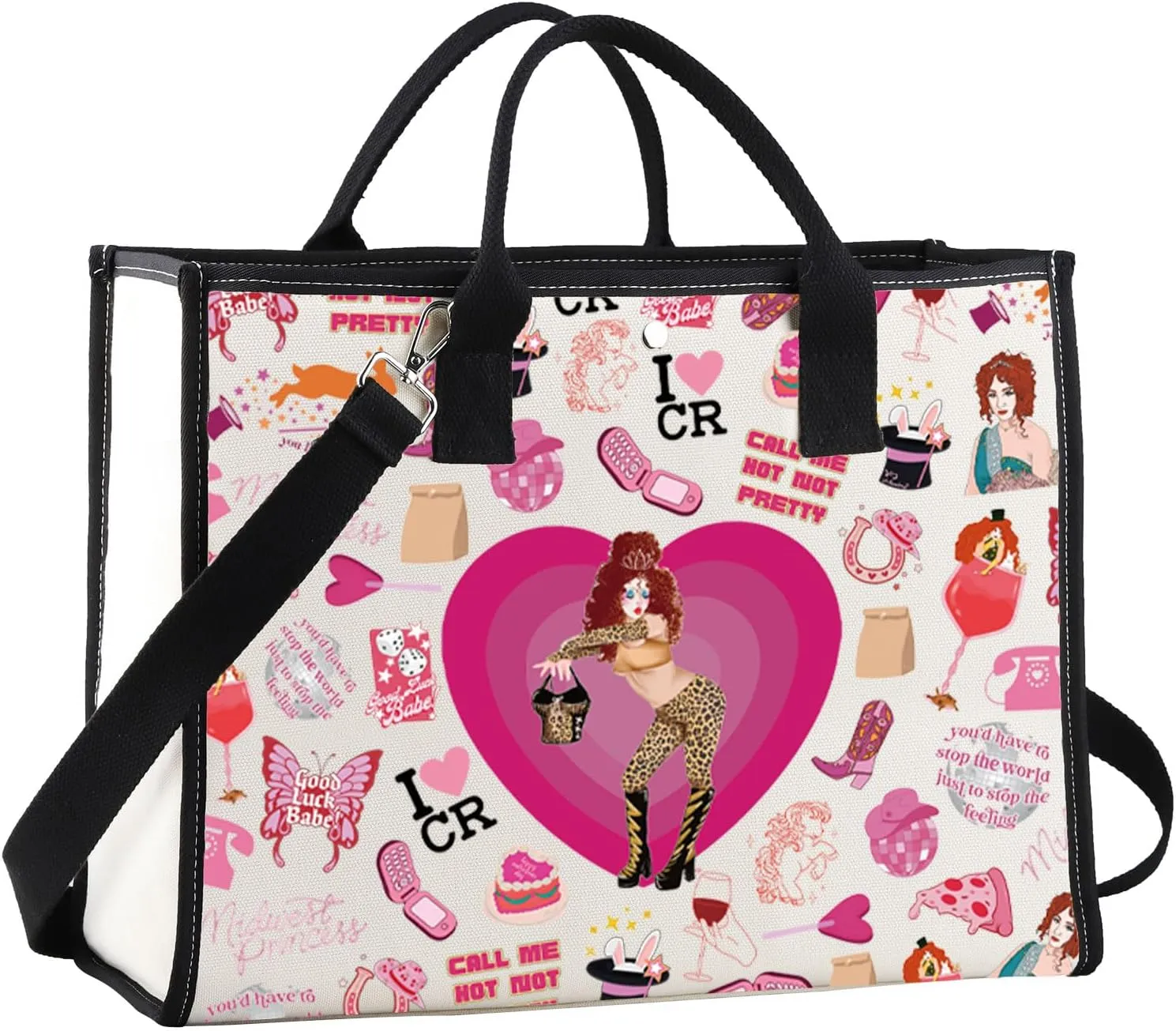 JNIAP Midwest Princess Tote Bag Singer Gifts Song Lyrics Inspired Shoulder Bag Music Fans Gifts