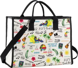 JNIAP Music Lyrics Makeup Bag Singer Album Inspired Gifts Singer Fans Gift Song Lyrics Zipper Pouch Singer Merchandise (want paris tote)