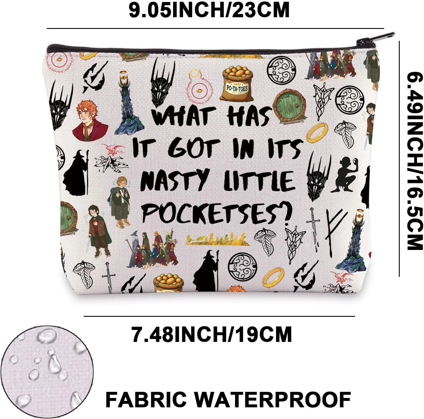 JNIAP Rings Movie Makeup Bag Rings Movie Gift Rings Movie Cosmetic Bag Rings Movie Merchandise (WHAT HAS mb)