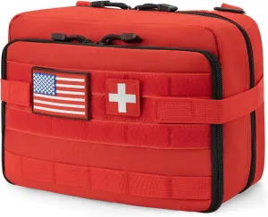 Jueachy Tactical Molle Pouch Large Admin Bag Utility Tool Pouches Molle Attachment EDC Pouches Expandable Molle Accessories Organizer Medical Pocket U.S.A Patch Included