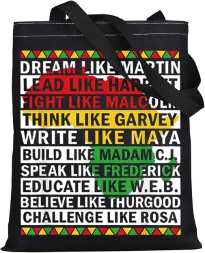 KEYCHIN Civil Rights Hero Tote Bag Civil Rights Hero Premium Gifts Dream Like Shoulder Bag Black History Month Merch