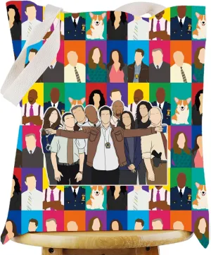 KEYCHIN TV Show 99 Character Tote Bag Jake Peralta Fans Gifts 99 Shoulder Bag Ray Holt & Amy &Terry Fans Gifts