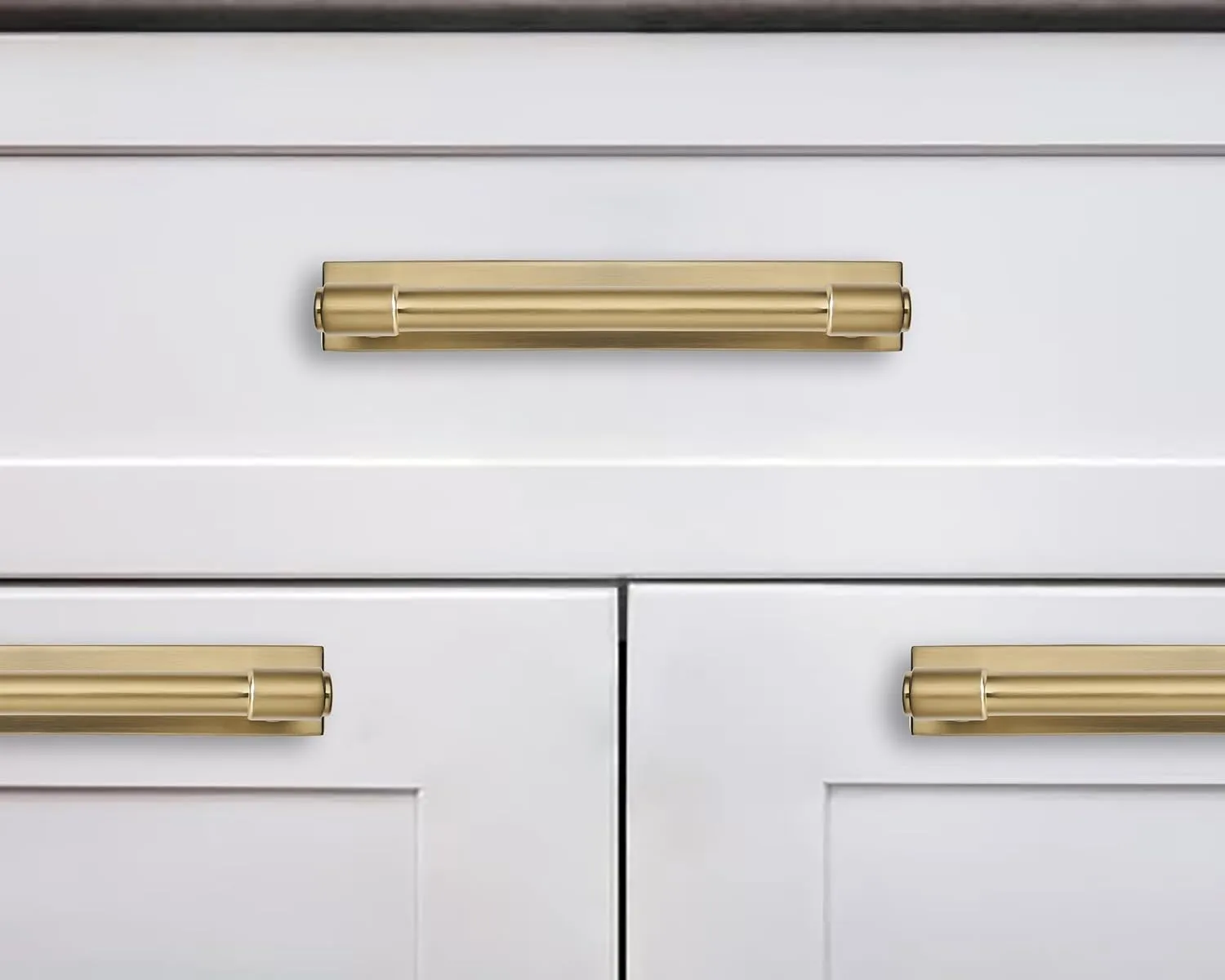khtumeware 5 Pack 3-3/4 Inch(96 mm) Center to Center Brushed Gold Cabinet Pull Backplate with Base Plate Zinc Solid Brushed Brass Kitchen Cabinet Handles Drawer Pulls Cabinet Hardware