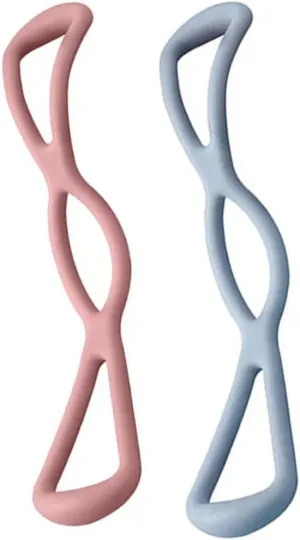 KICHOUSE 2pcs Yoga Pilates Bar Kit Fitness Equipment Pulling Bar Leg Hip Stretching Device