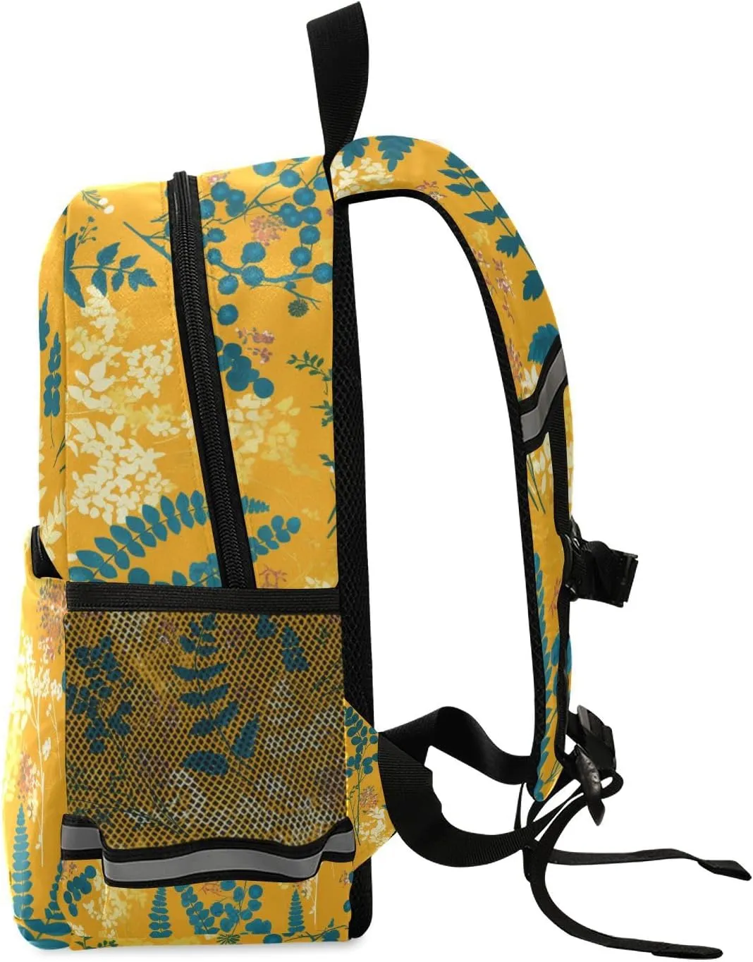 Kids Backpack, Ferns Vintage Botanical Saffron, Multifunctional Bookbag Cute Travel