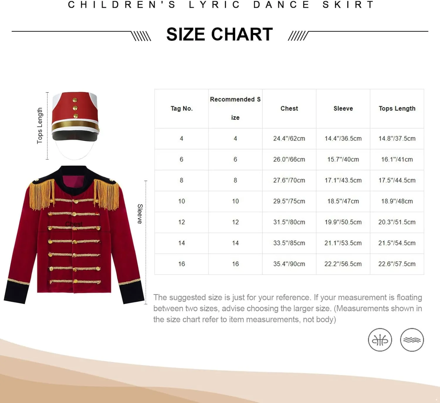 Kids Boys Honor Guard Uniform Long Sleeve Gold Tassels Shoulder Coat with Hat Set for Drum Trumpet Team
