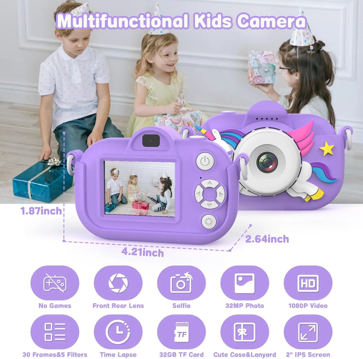 Kids Camera Toddler Toys for Girls Boys Aged 3-12, Kids Digital Video Camera, 3-12 Year Old Girls Boys Christmas Birthday Gifts Toys Kid Camera