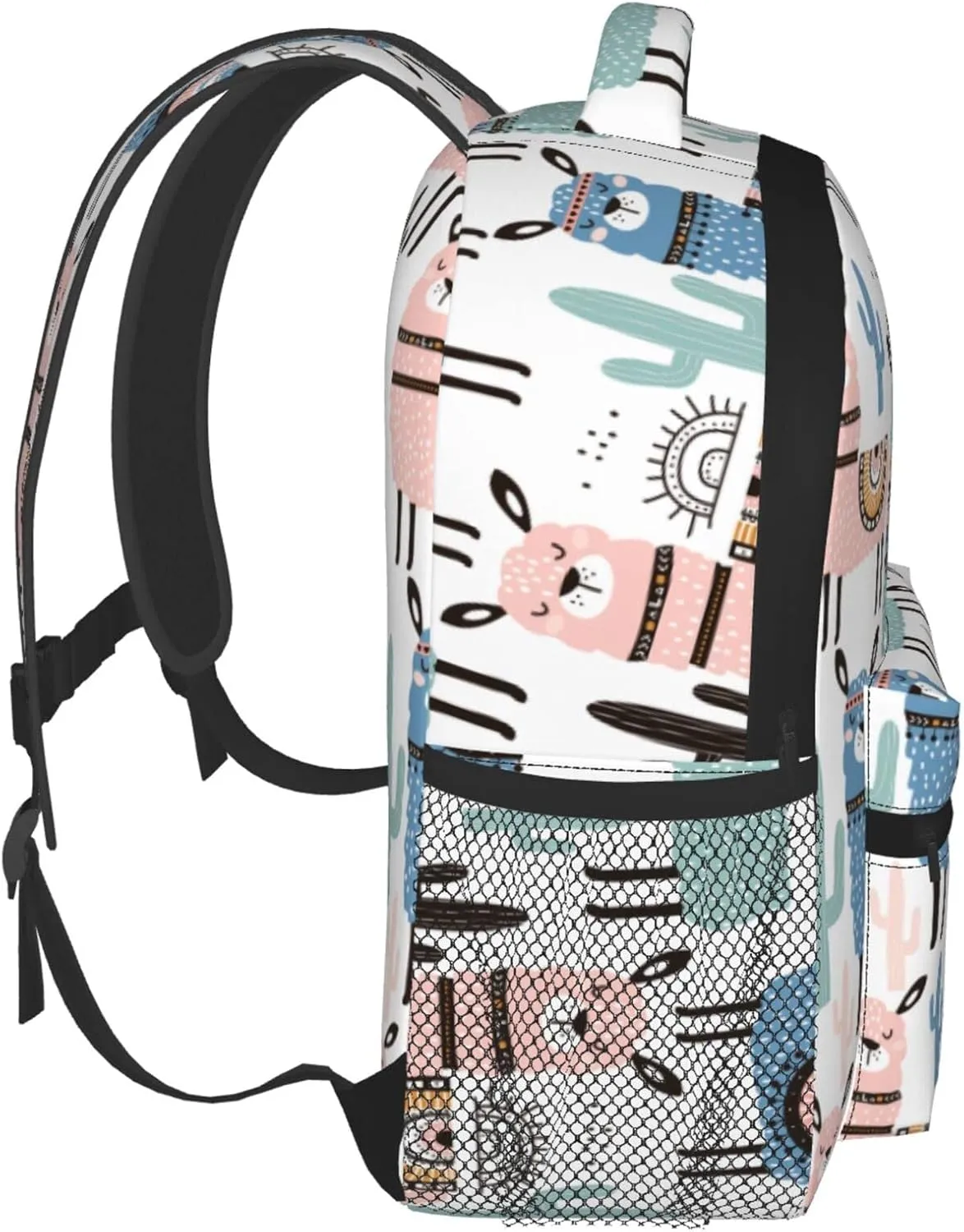 Kid's Mini Backpack 12 inch Funny Kids Cartoon Animals Colorful Llama Cactus Backpack Schoolbag Preschool Kindergarten Children Bag Nursery Travel Bag for Toddler Boys Girls Age 3-7