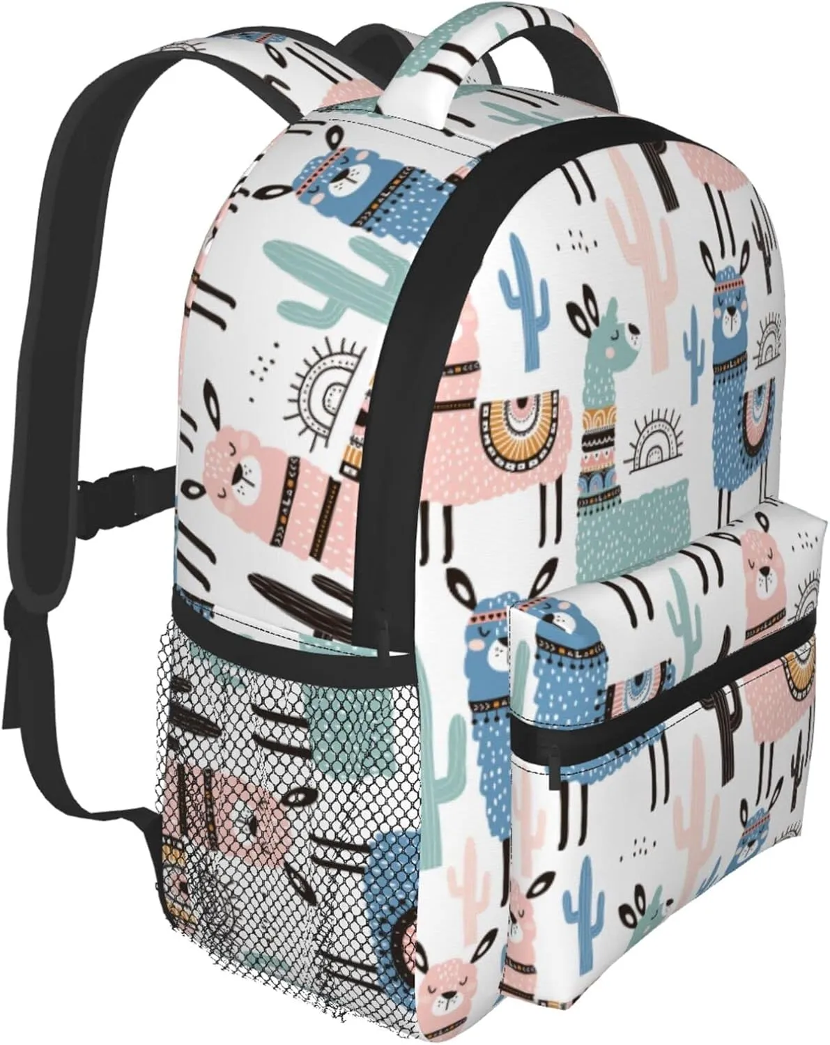 Kid's Mini Backpack 12 inch Funny Kids Cartoon Animals Colorful Llama Cactus Backpack Schoolbag Preschool Kindergarten Children Bag Nursery Travel Bag for Toddler Boys Girls Age 3-7
