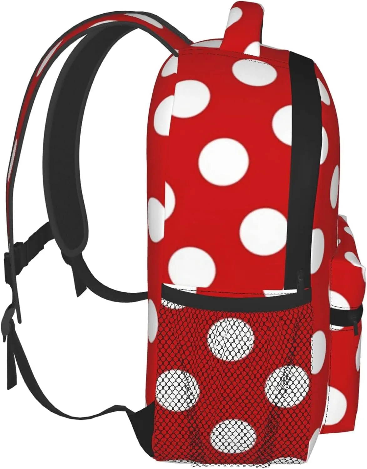 Kid's Mini Backpack 12 inch Red White Polka Dot Backpack Schoolbag Preschool Kindergarten Children Bag Nursery Travel Bag for Toddler Boys Girls Age 3-7
